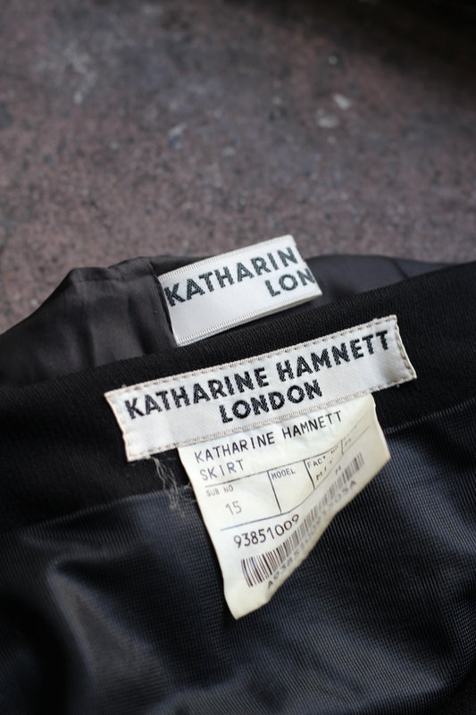 y2k KATHARINE HAMNETT Black Skirt x2点