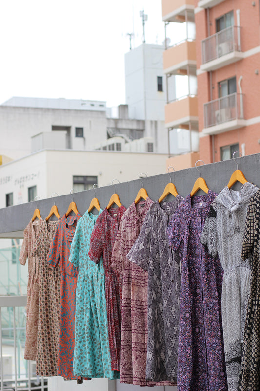 Vintage Design Pattern Short Sleeve One-Piece x10点