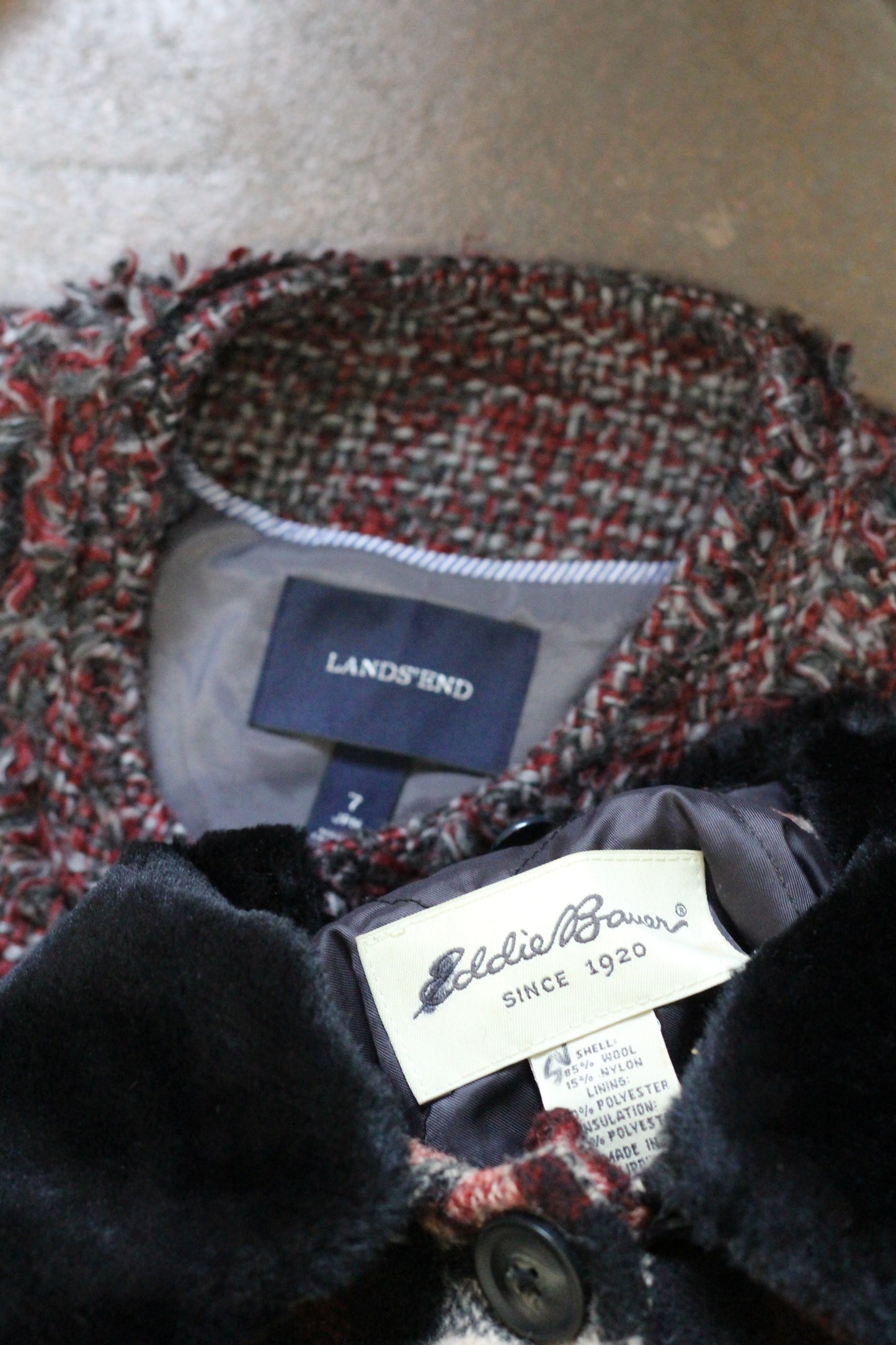 LANDSEND & Eddie Bauer Women's Tweed & Check Jacket x2点