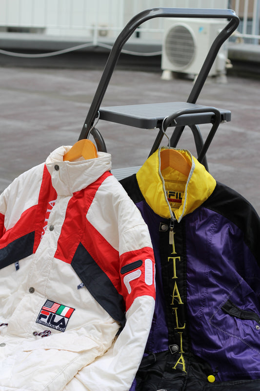 80-90's FILA Retro Design Nylon Heavy Jacket set x3点