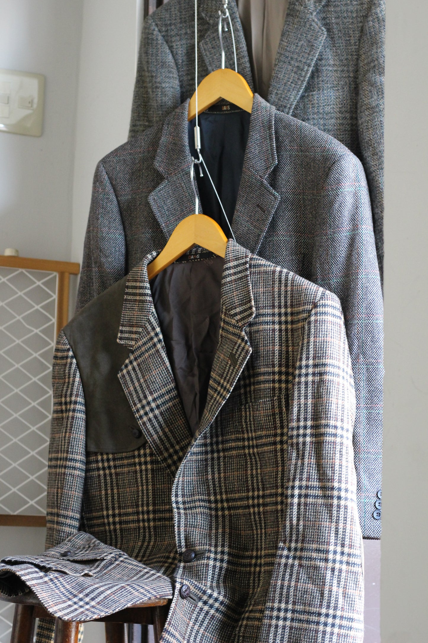 Men's Vintage Daks Tweed Check Tailored Jacket x5点
