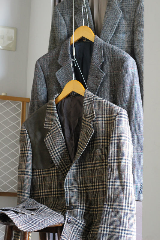 Men's Vintage Daks Tweed Check Tailored Jacket x5点