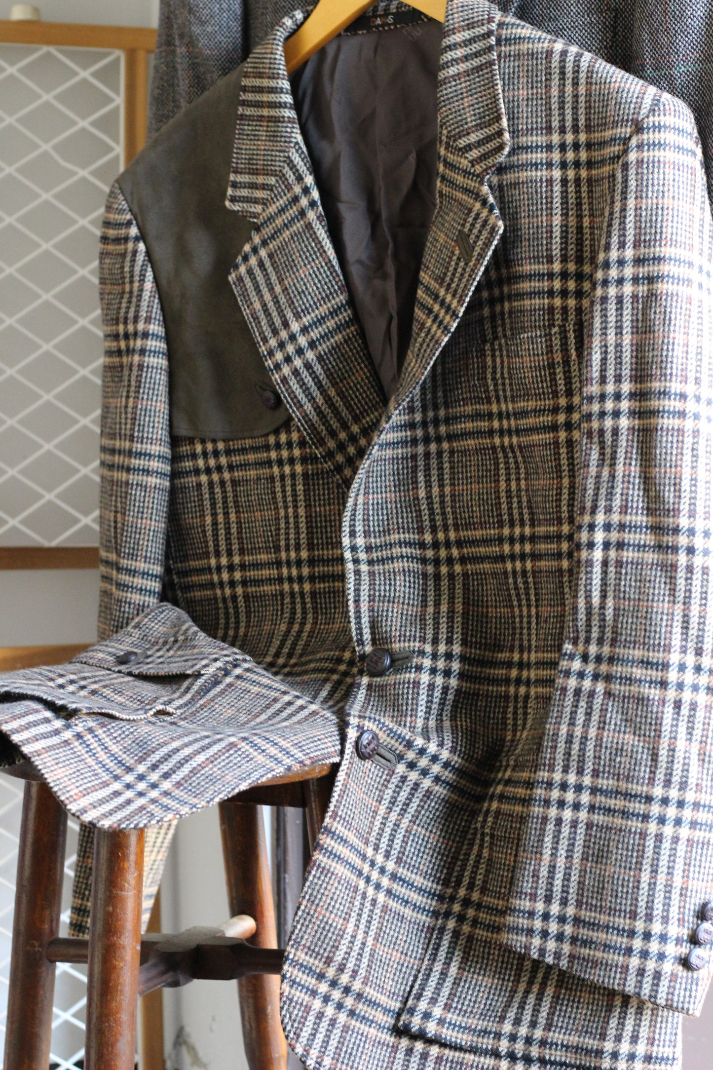 Men's Vintage Daks Tweed Check Tailored Jacket x5点