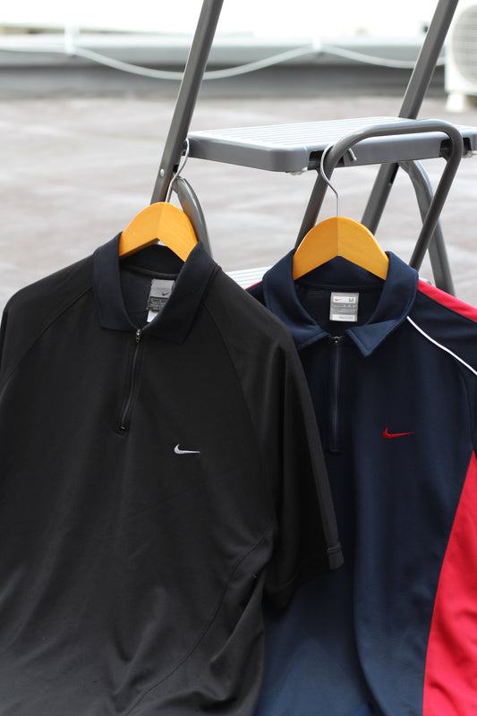 00's Nike Half-Zip Short Sleeve Polo Shirt set x2点