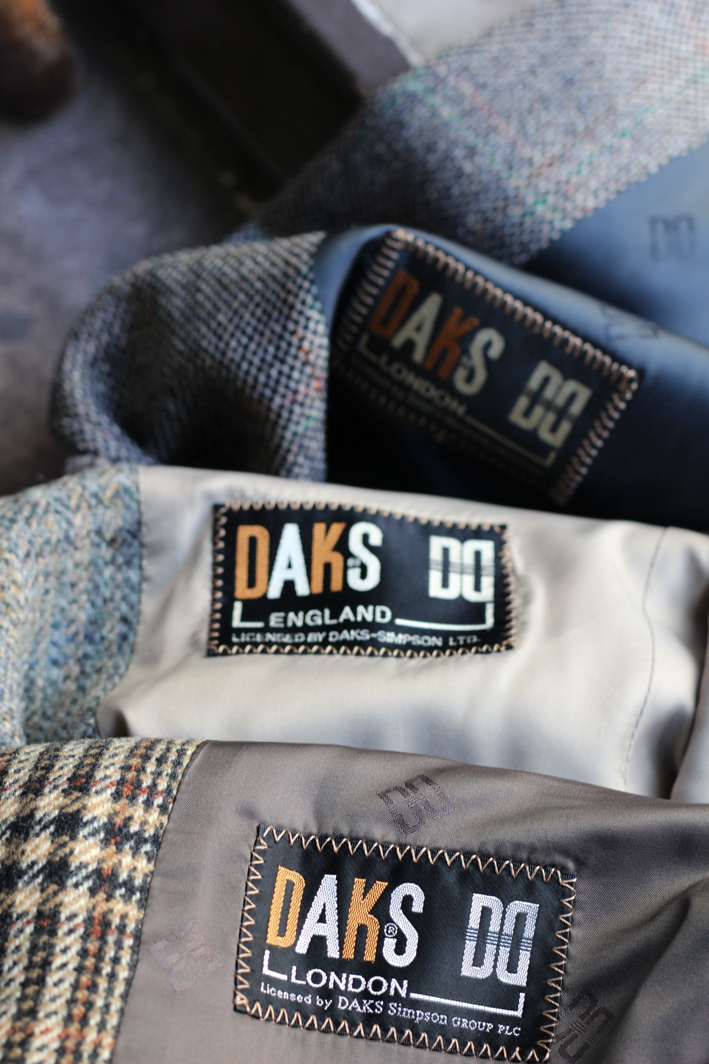 Men's Vintage Daks Tweed Check Tailored Jacket x5点