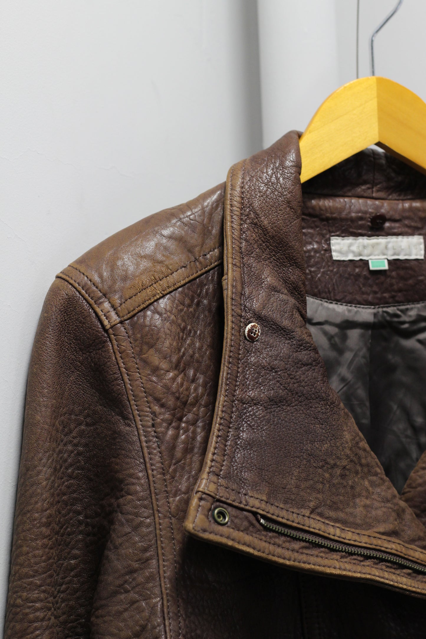 Men's Vintage Processed Leather Short Jacket x2点
