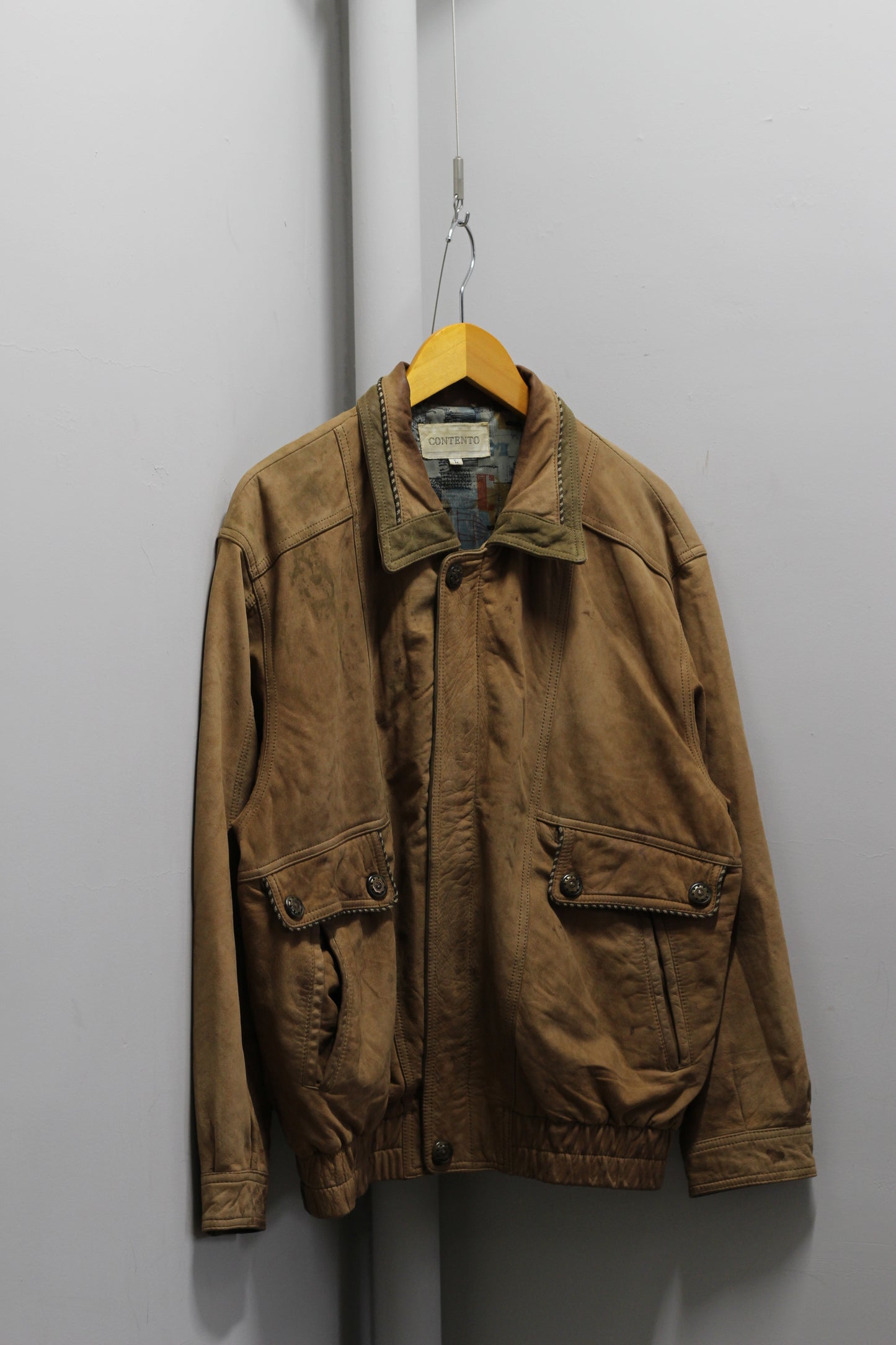 Men's Vintage Processed Leather Short Jacket x2点