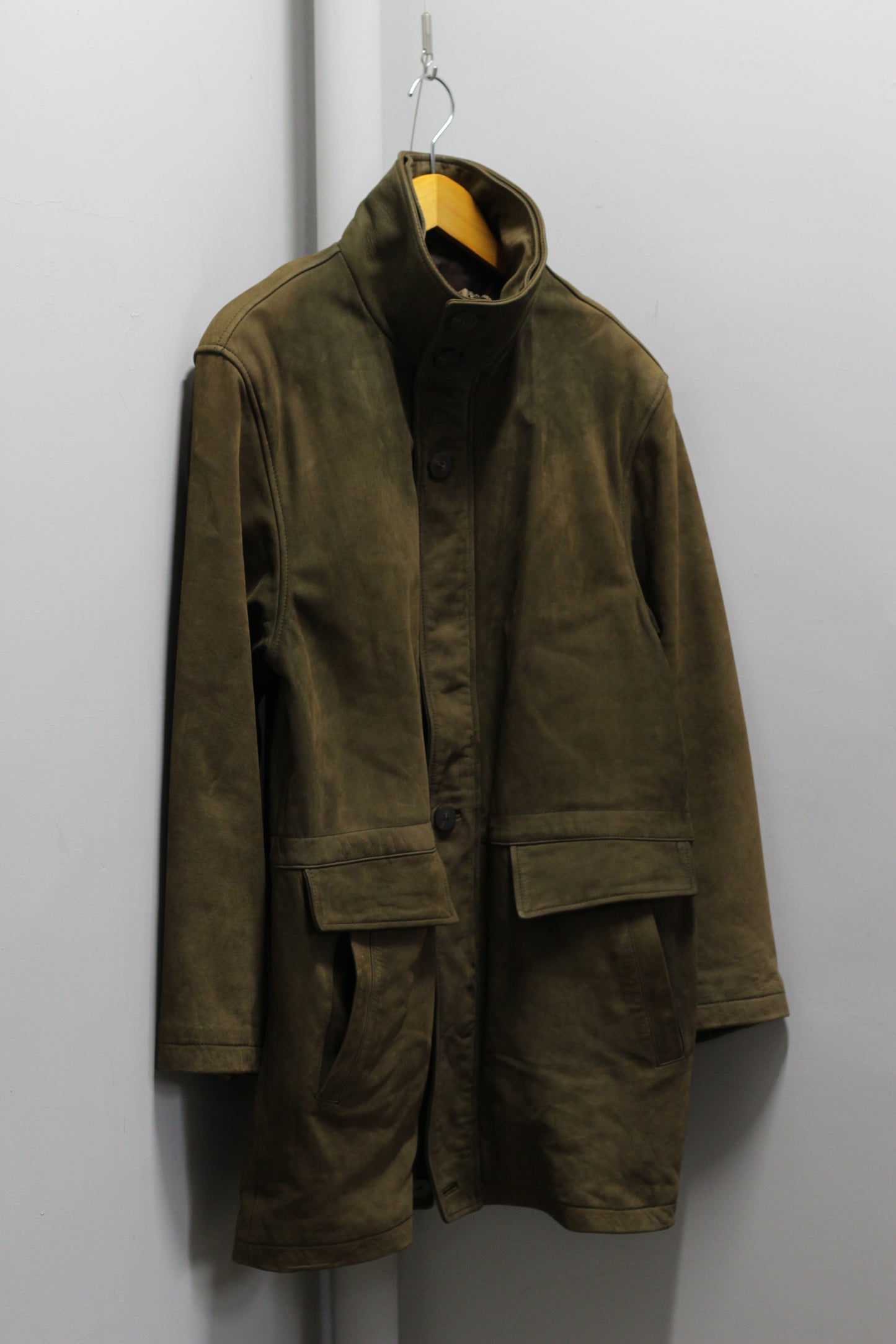 Men's Vintage Olive Suede Leather Jacket x2点