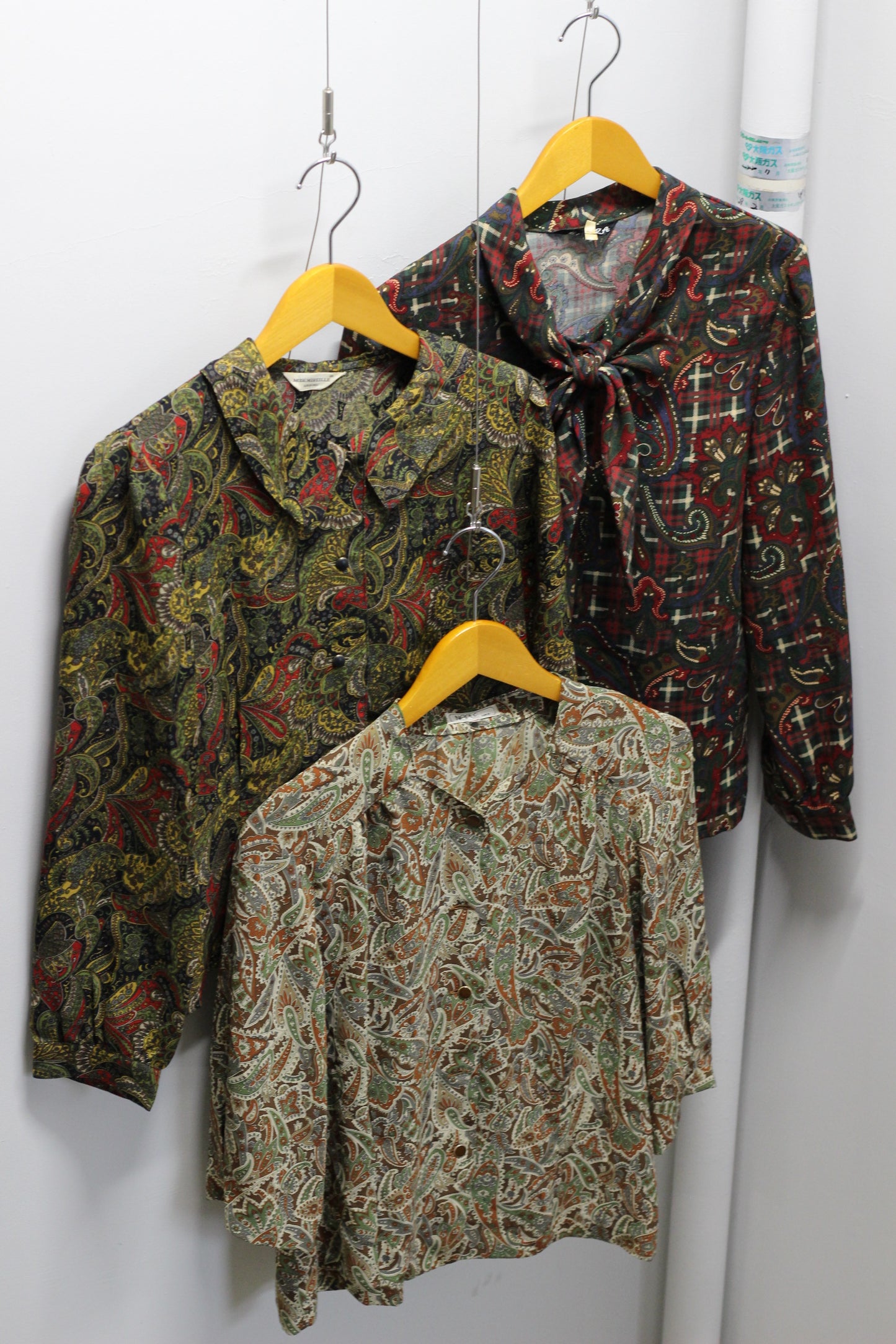 Vintage Paisley Long Sleeve Blouse x4点