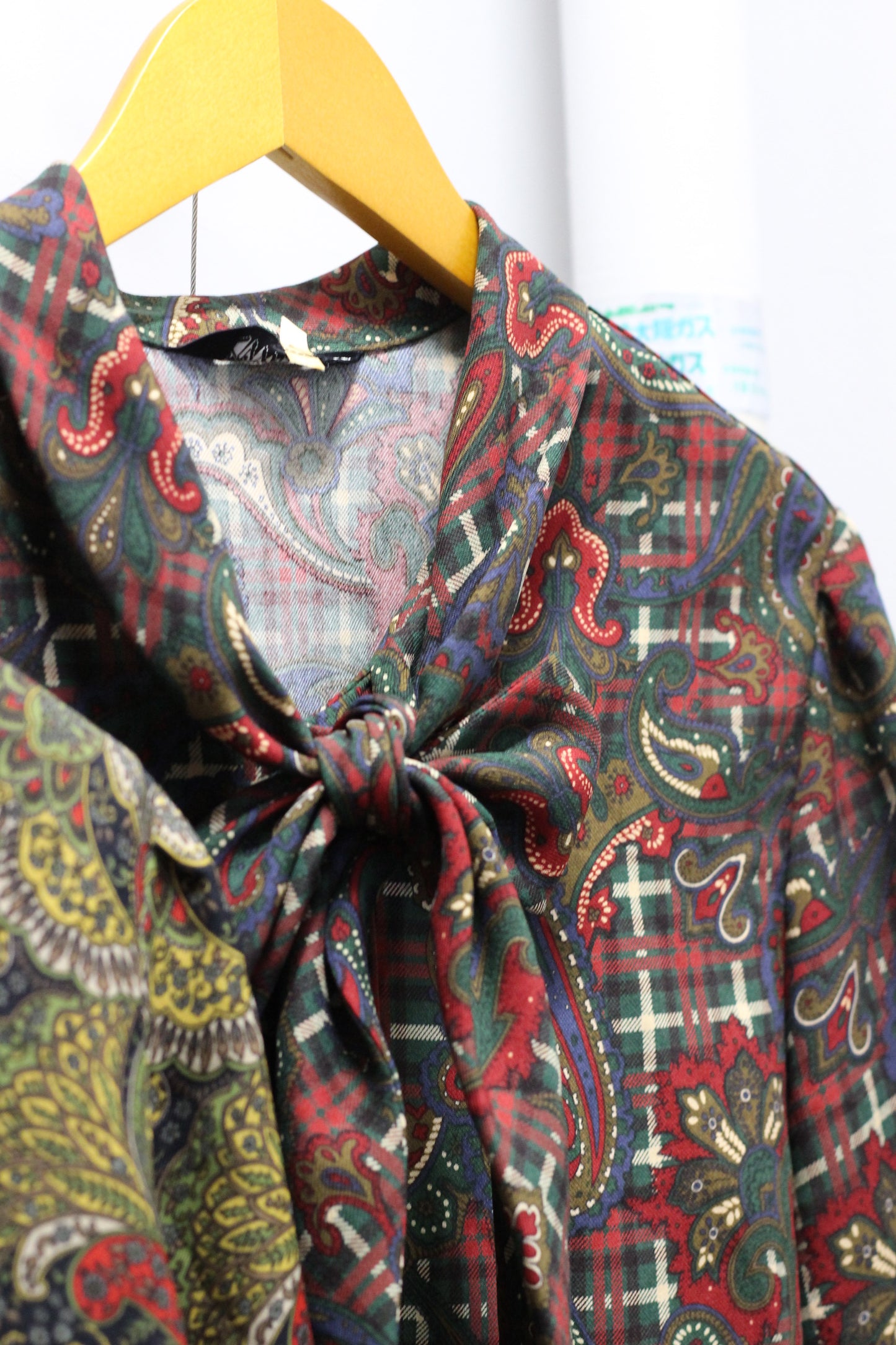 Vintage Paisley Long Sleeve Blouse x4点