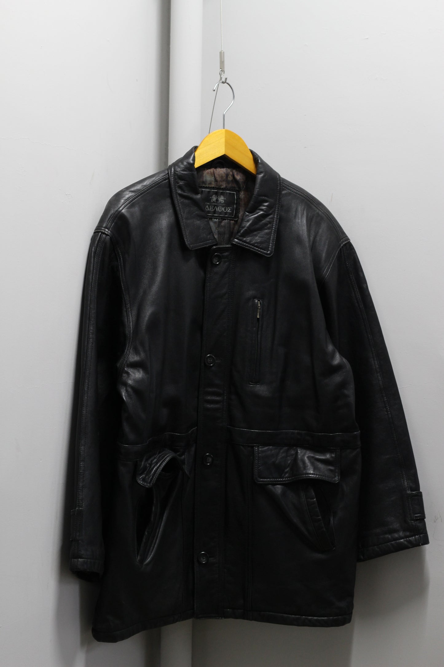 Men's Vintage Utility Leather Jacket x5点