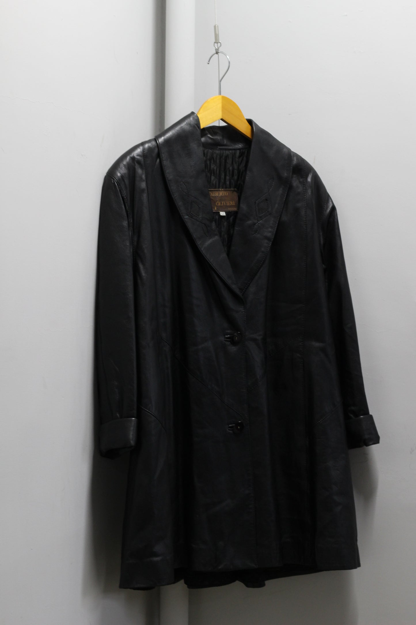 Made In Italy & France Women's Vintage Leather Coat x2点