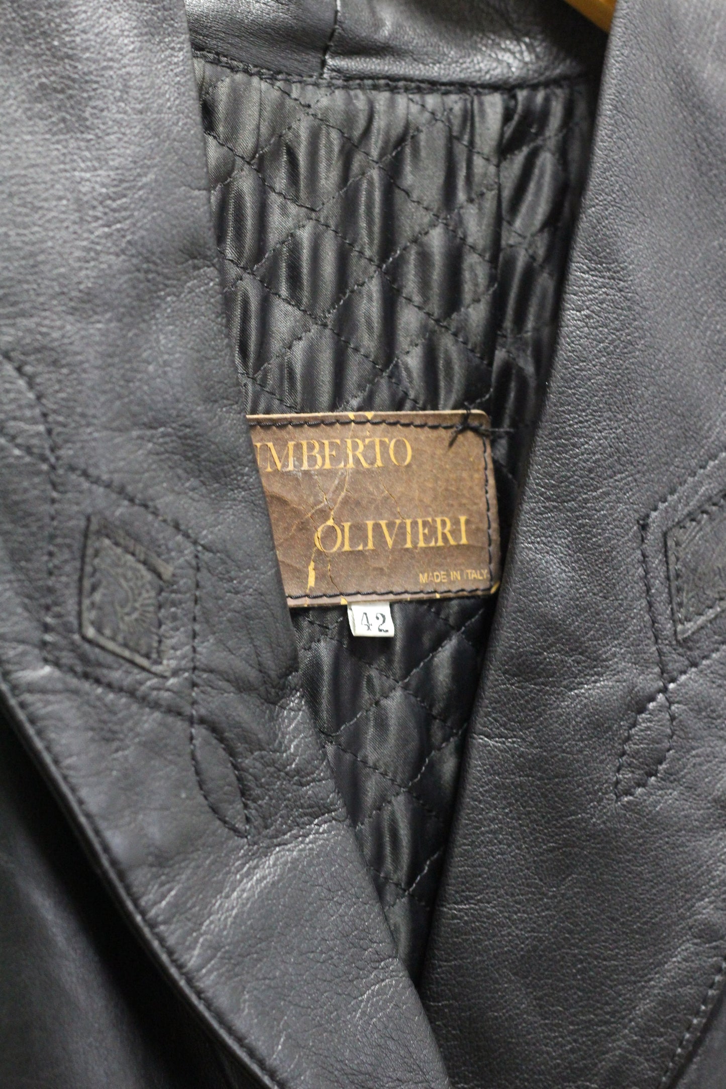 Made In Italy & France Women's Vintage Leather Coat x2点