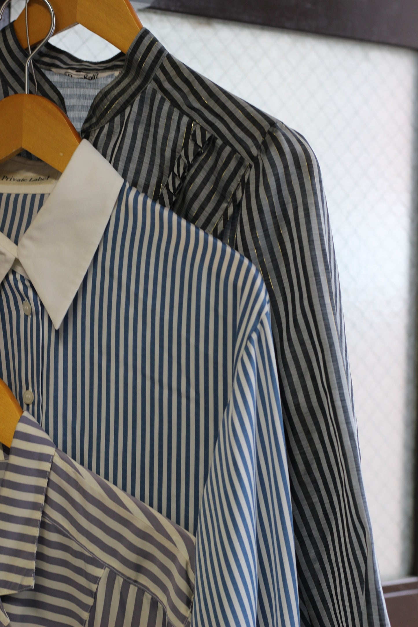 Vintage Stripe Long Sleeve Blouse x5点