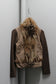 Y2K style Women's Vintage Pigskin Leather Docking Design Short Jacket x2点