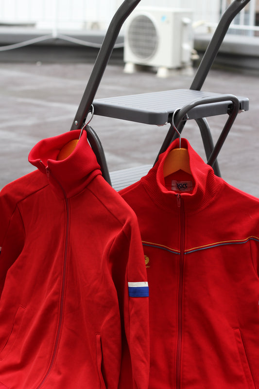 80's Asics Retro Design High-Neck Track Jacket set x3点