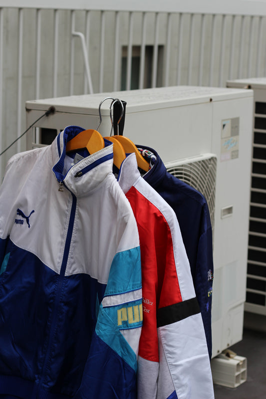 80-90's Men's Vintage Sportif Sports Brand Retro Design Nylon Jacket set x3点