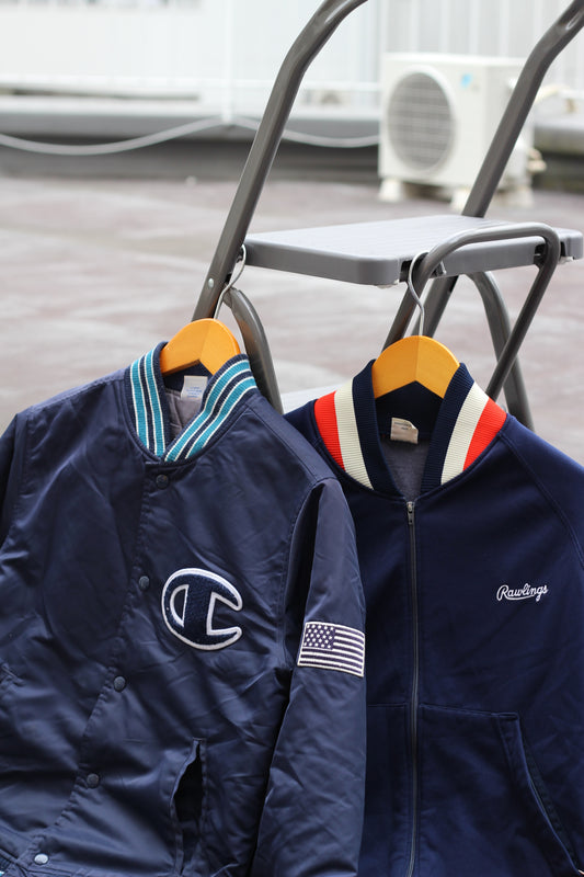 80-90's Champion & Rawlings Vintage stadium Jacket set x2点