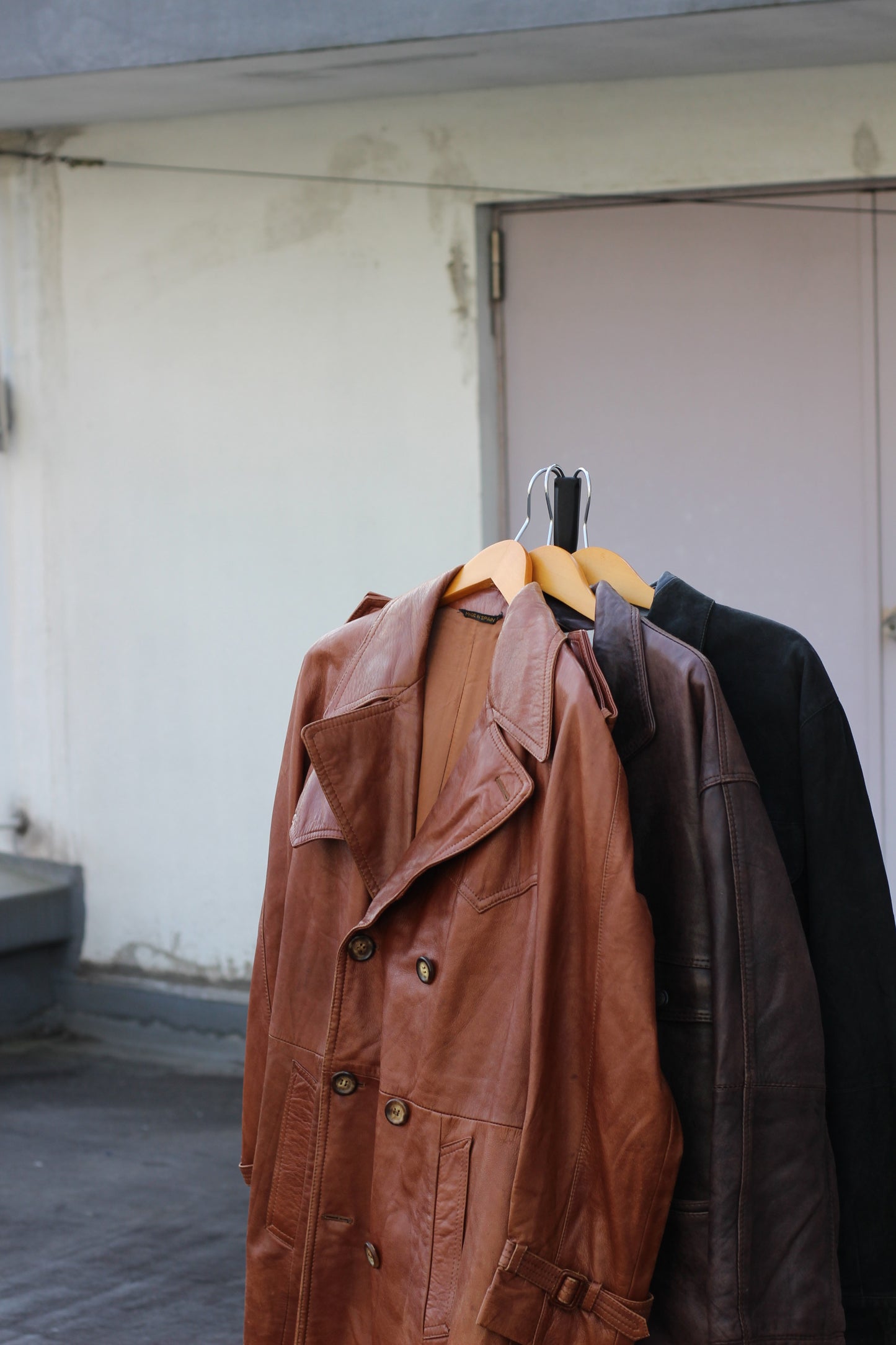 Men's Vintage Spanish Leather Jackets & Coats x3点