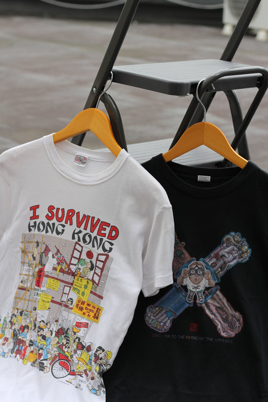 80-90's Men's Vintage Print T-Shirt set x3点