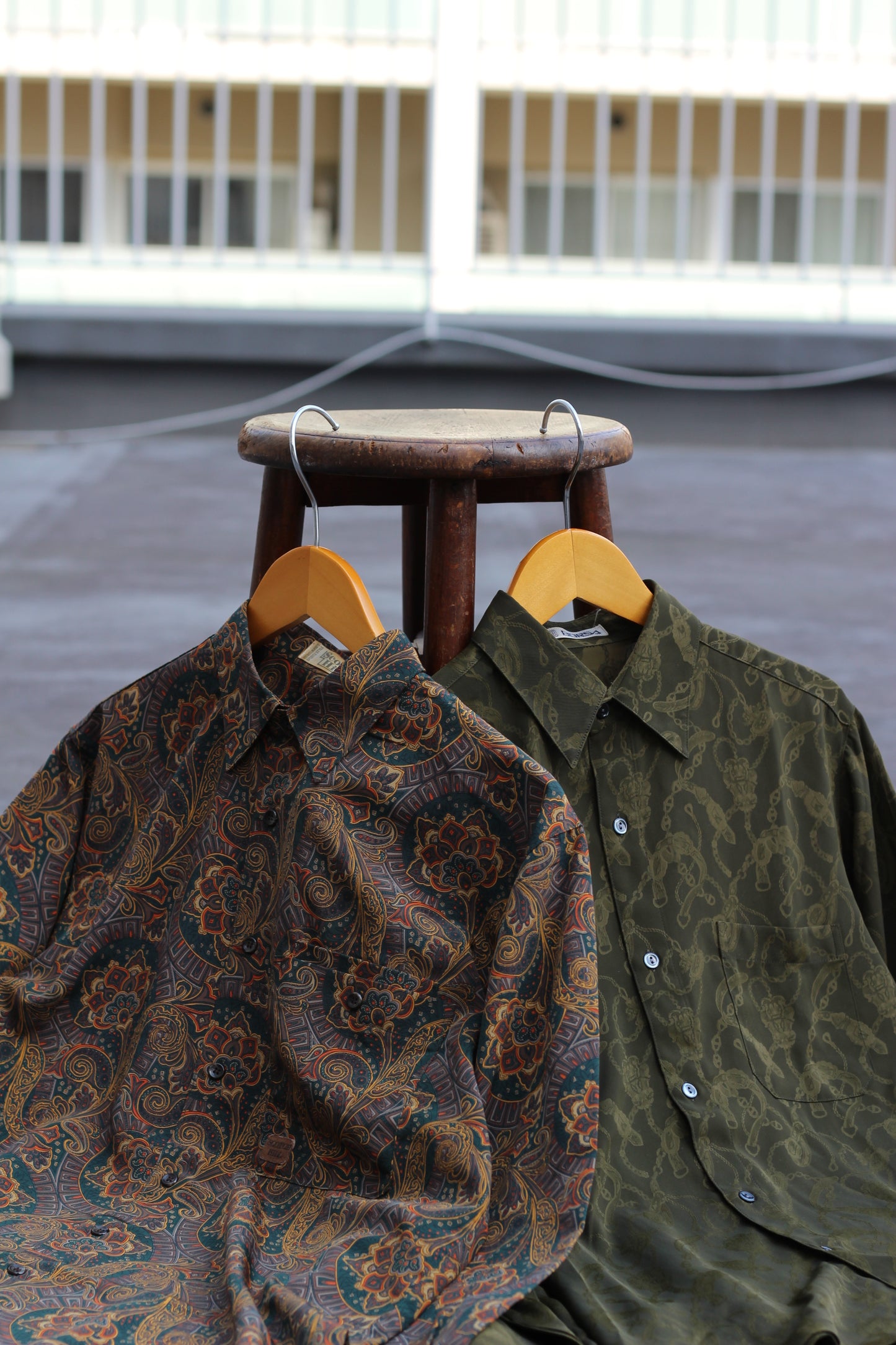 Men’s Vintage Drape Patterned Long Sleeve Shirt x3点
