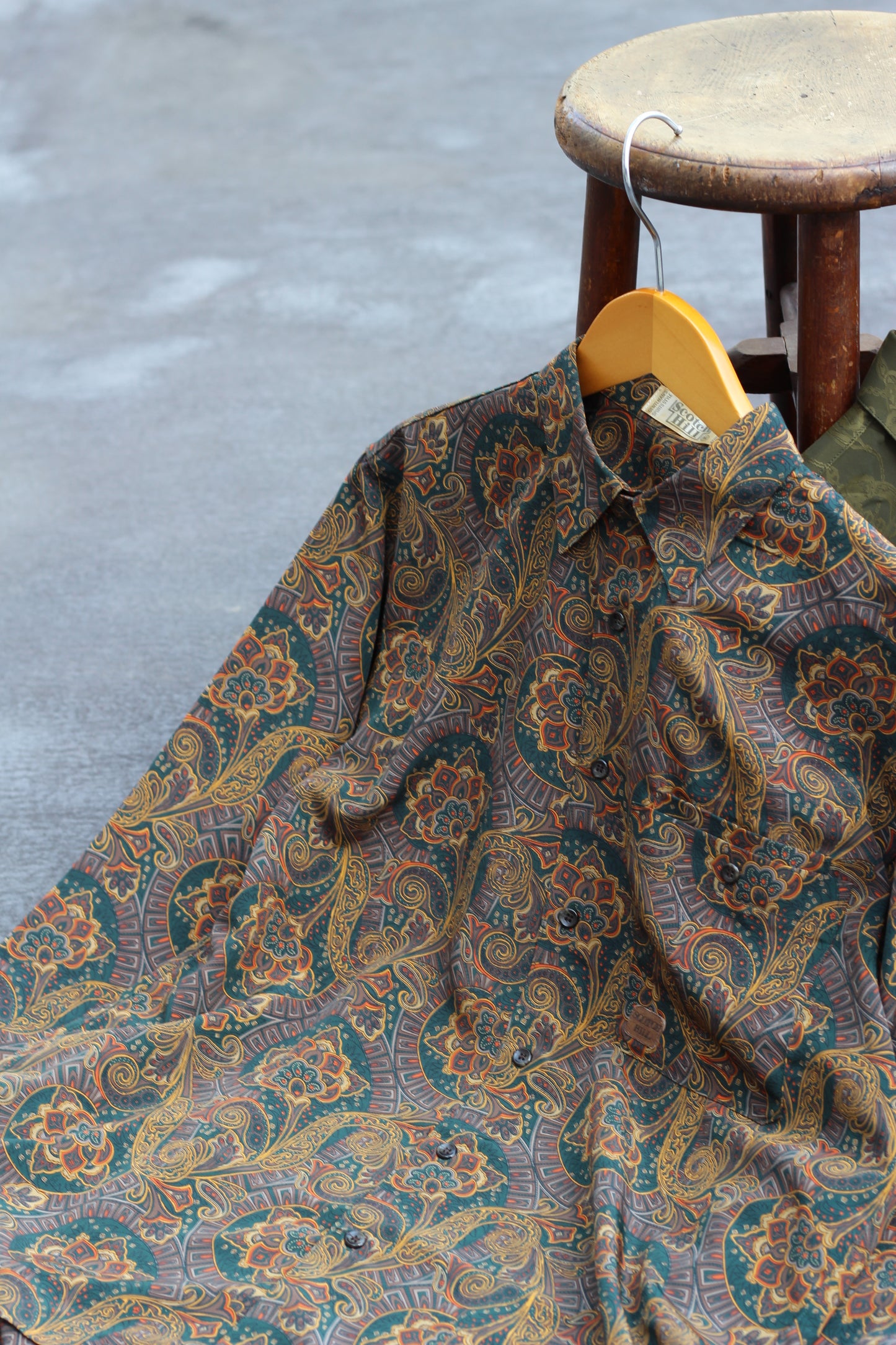 Men’s Vintage Drape Patterned Long Sleeve Shirt x3点