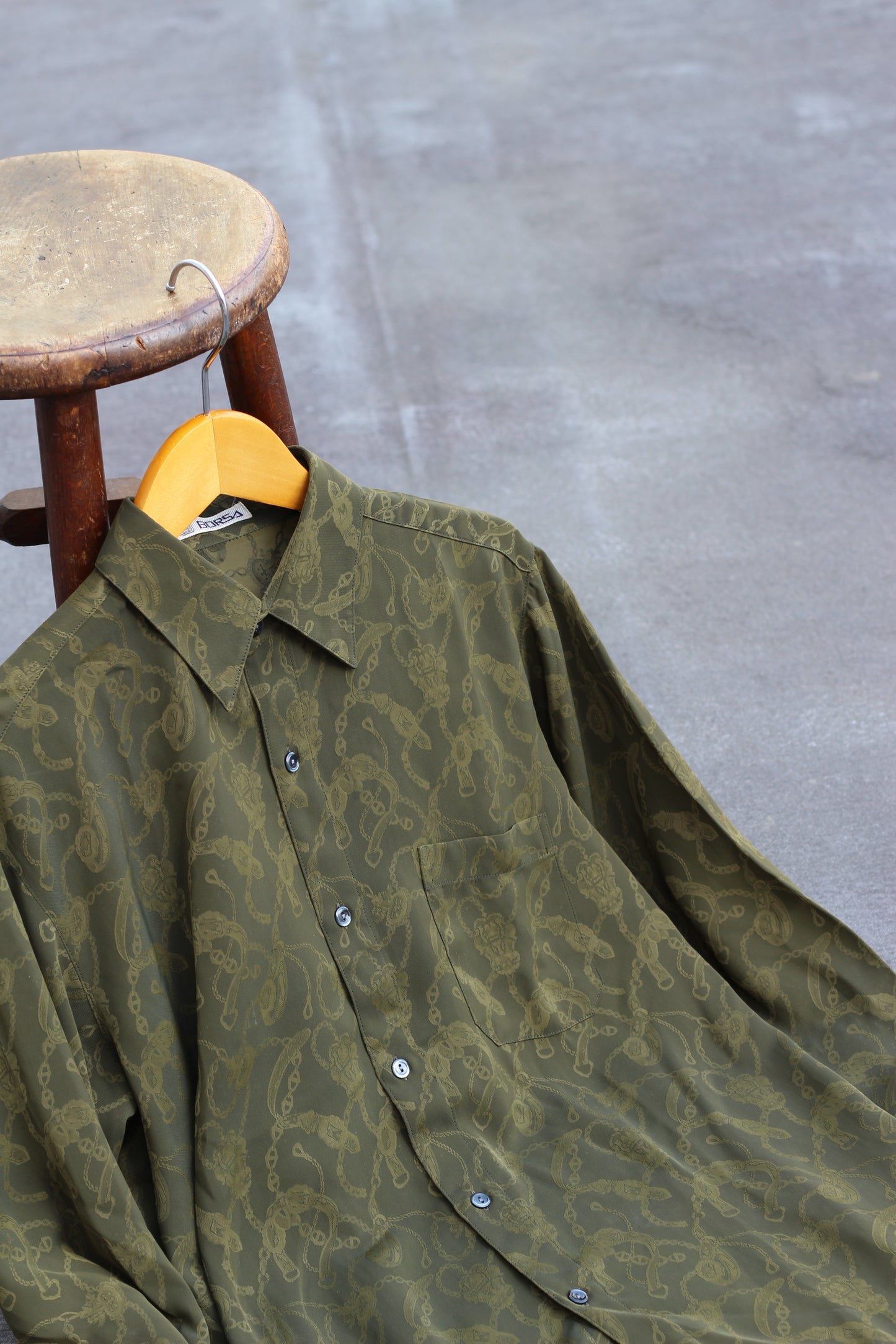 Men’s Vintage Drape Patterned Long Sleeve Shirt x3点