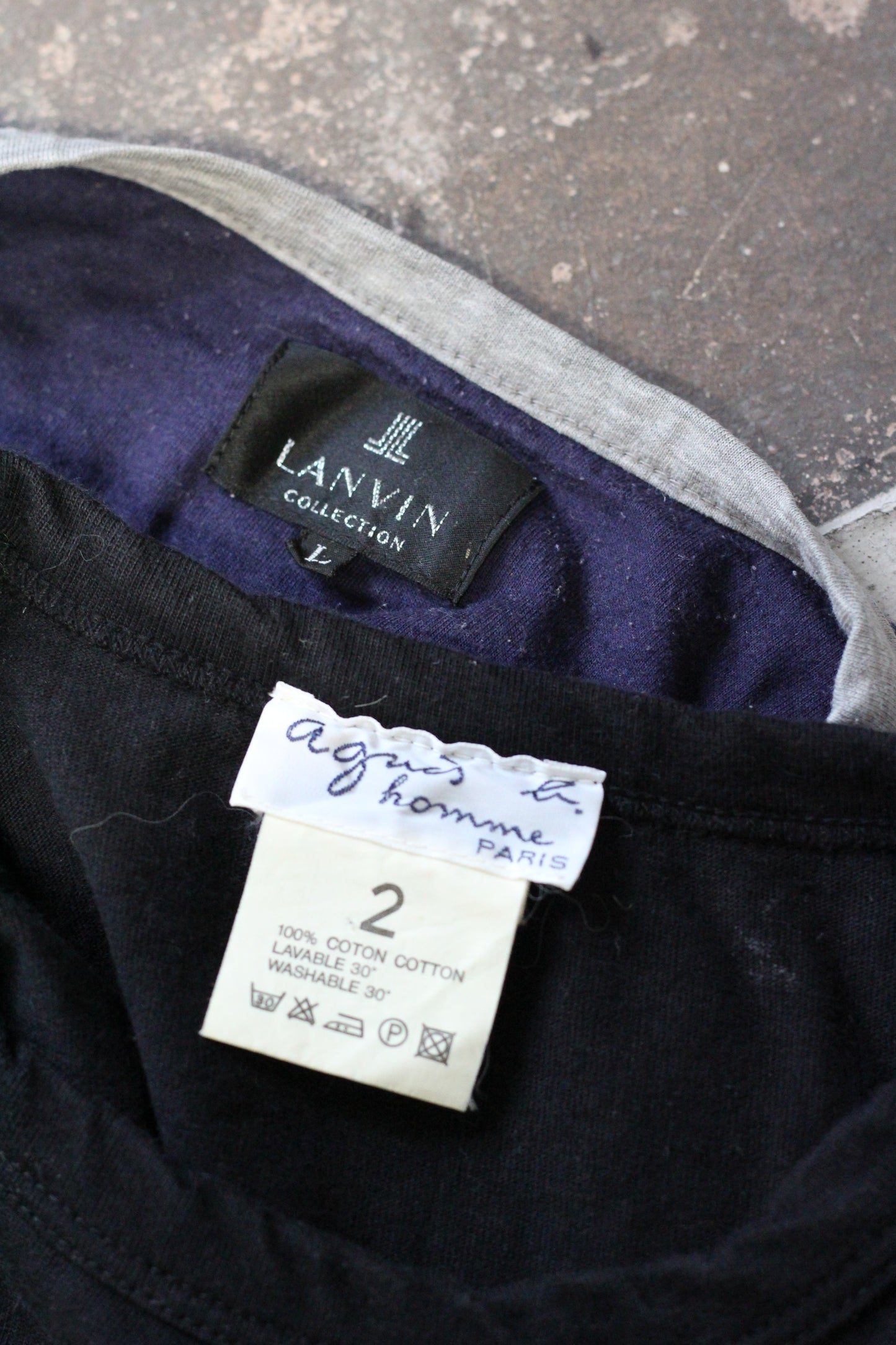 agnès b. & LANVIN Long Sleeve Tshirt x2点