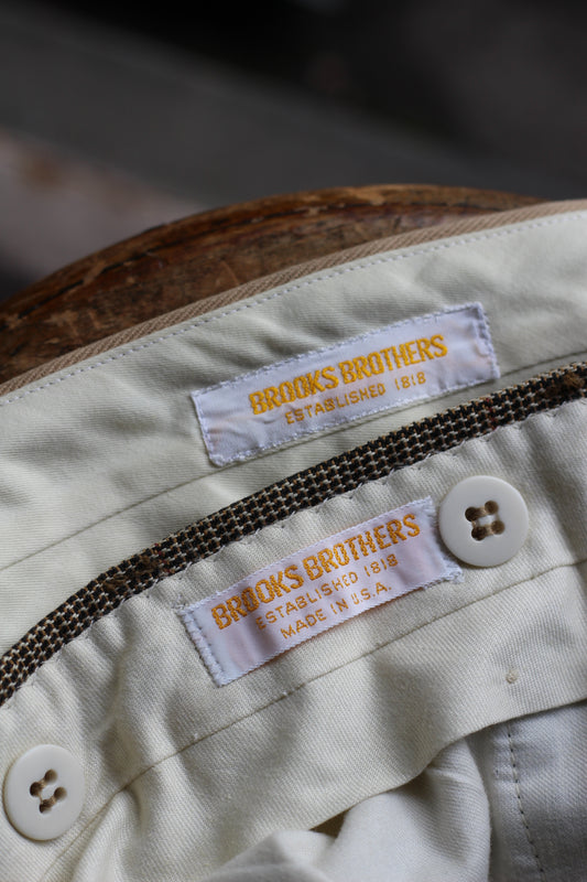 70-80's Made In USA & 90's Brooks Brothers Men's Slacks set x2点