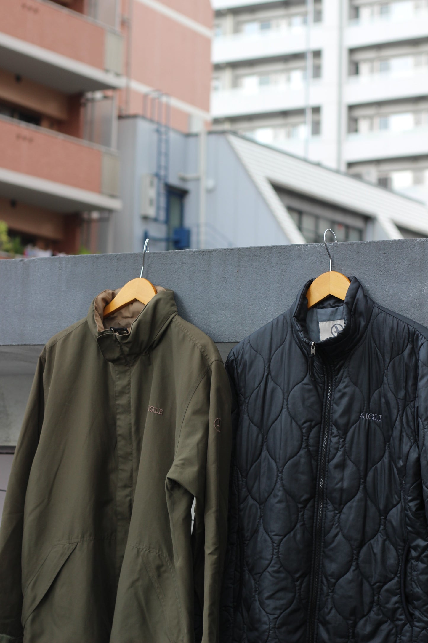 Aigle Quilted & Nylon Outdoor Jacket x2点