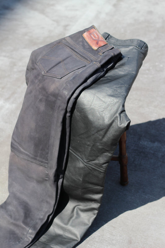 Men's Vintage&KUSHITANI Leather Pants x2点