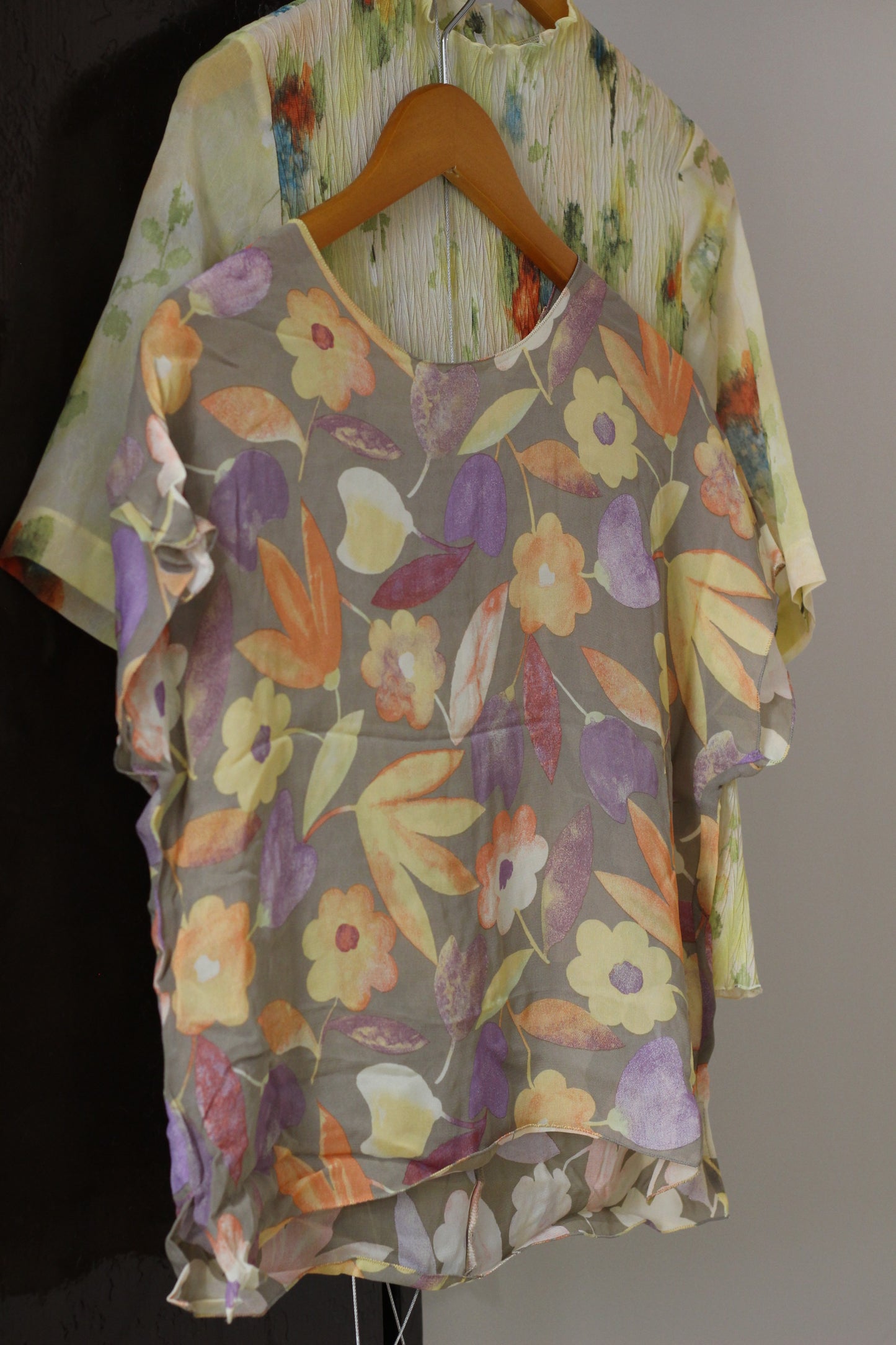 Vintage Flower Short Sleeve Blouse x4点