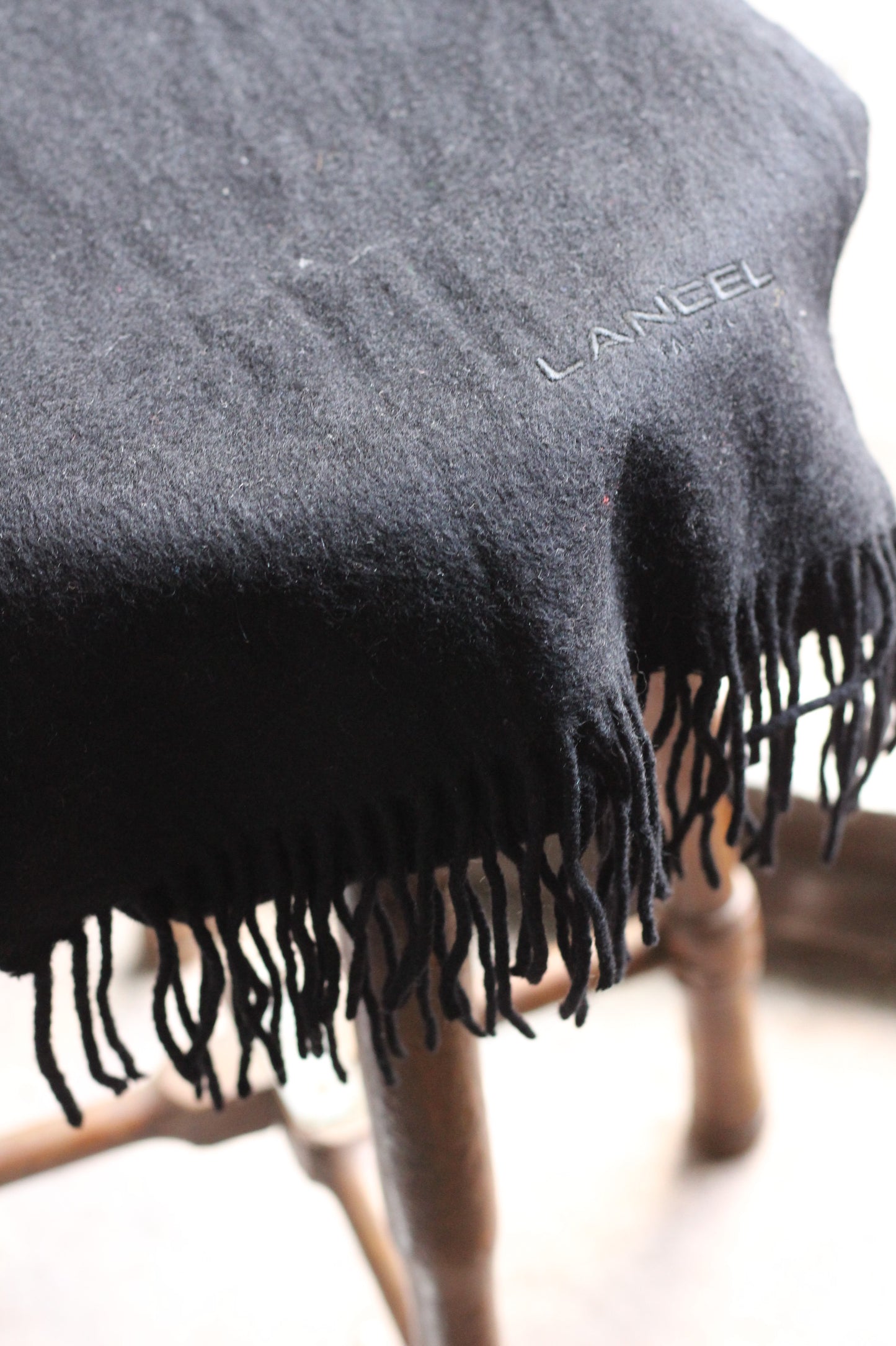 100% Cashmere Black Muffler x3点