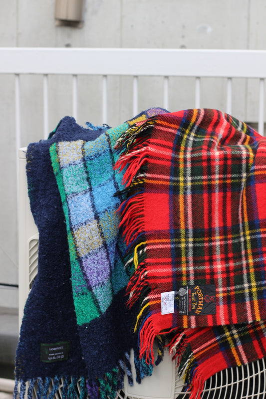 Vintage Made In Italy & England Blanket & Muffler x2点