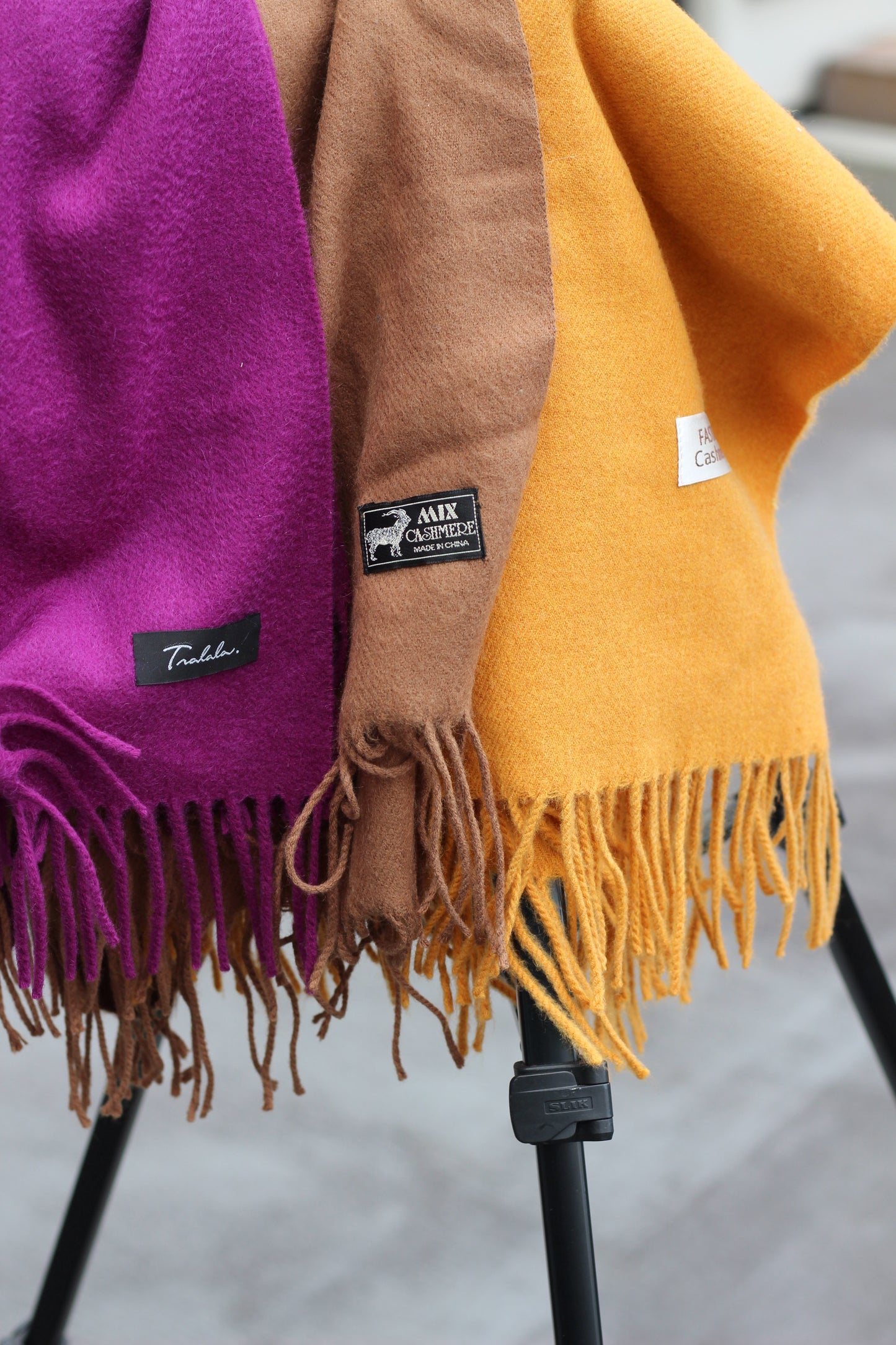 100% Cashmere Color Muffler x6点