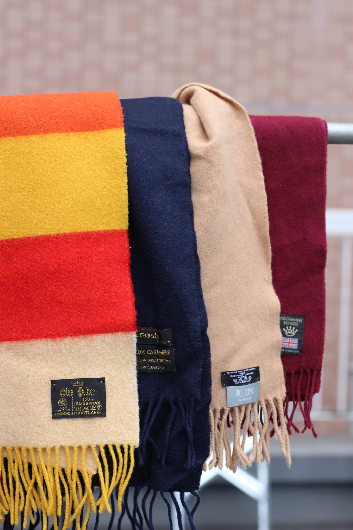 Made In Scotland & England Cashmere & Wool Muffler x4点