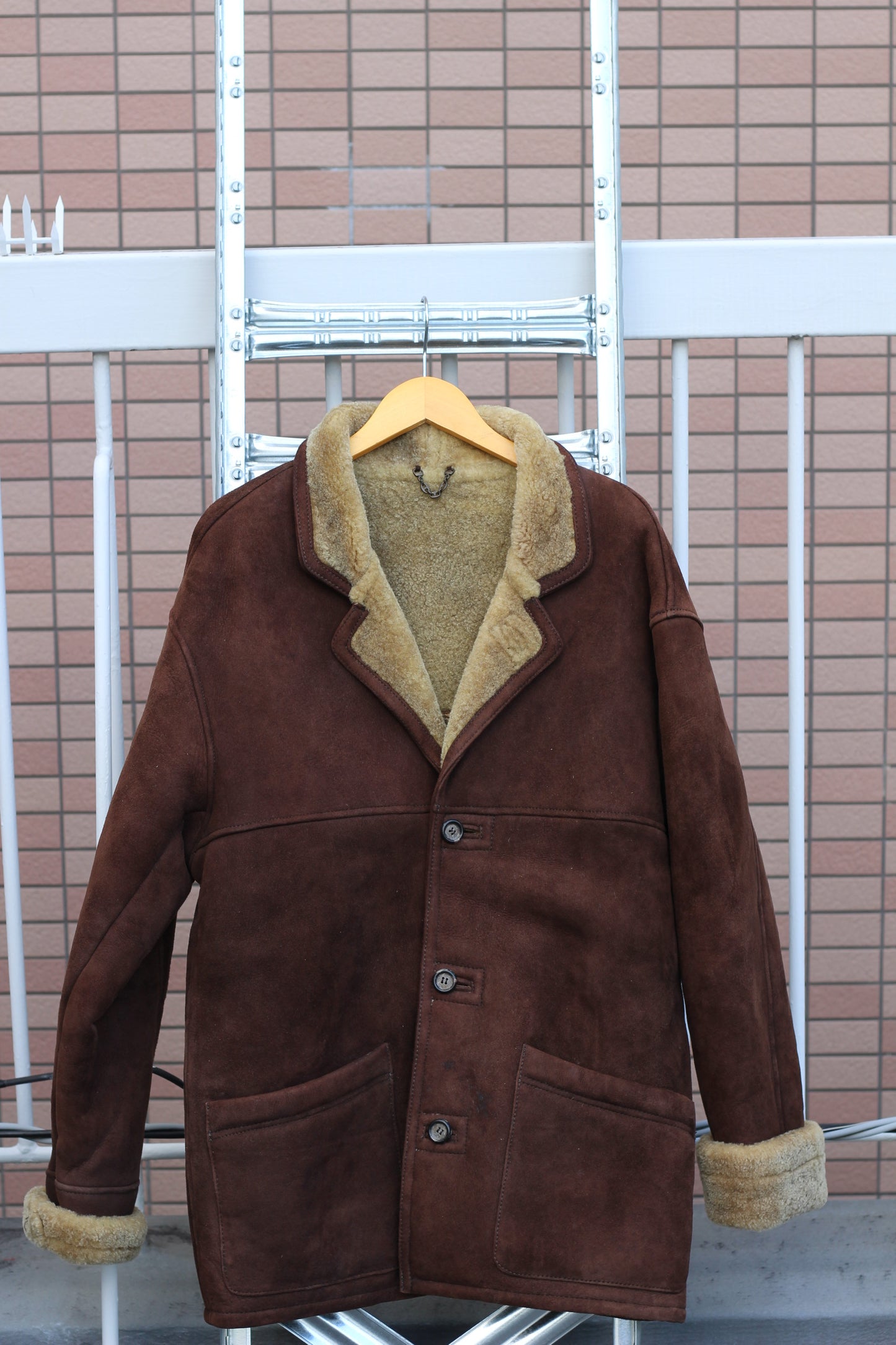 Men's Import Vintage Leather Jacket & Mouton x2点