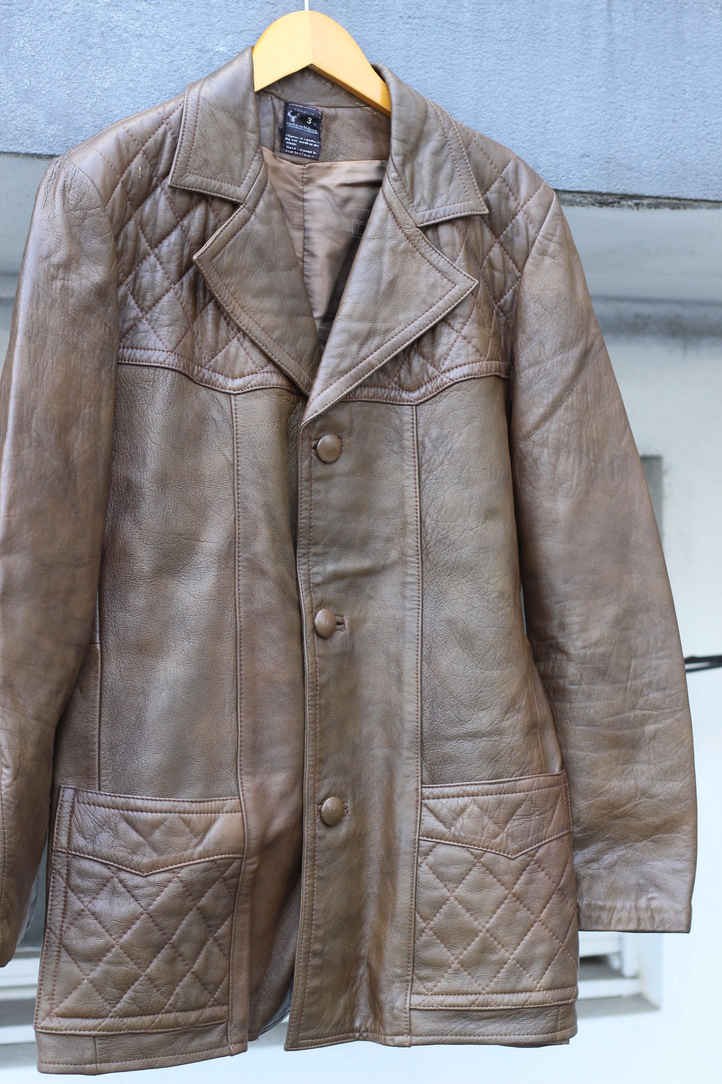 Men's Import Vintage Leather Jacket & Mouton x2点