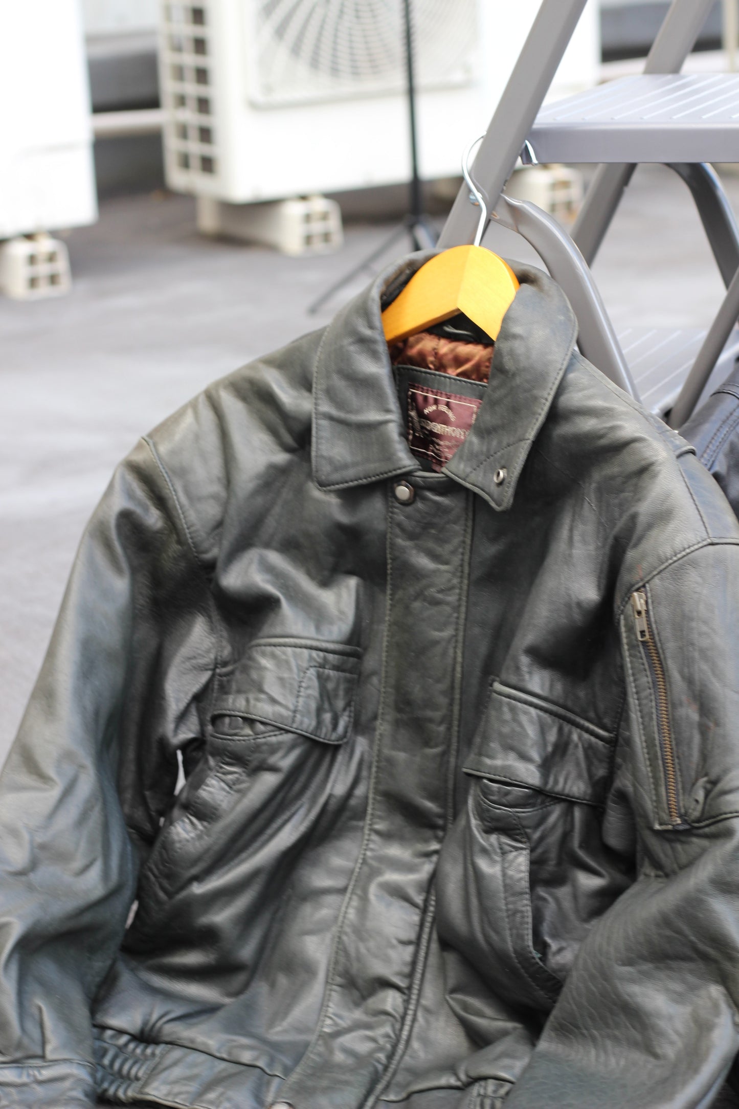 Men's Vintage Short Leather Jacket x4点