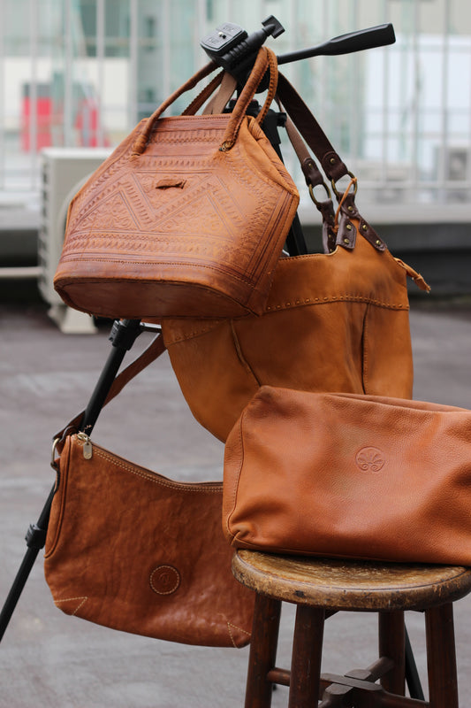 Vintage Leather Bag x4点