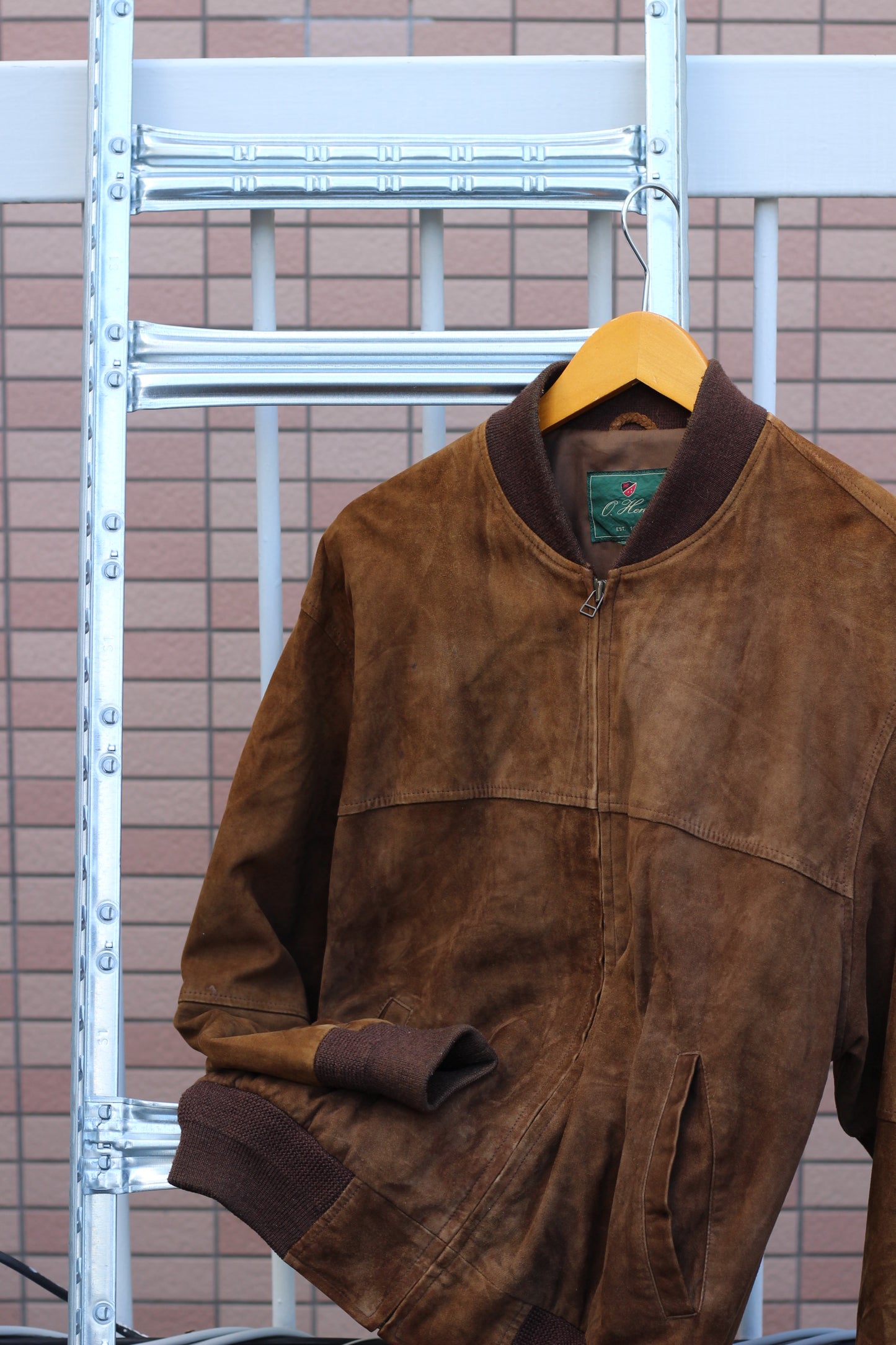 Men's Vintage Brown Short Leather Jacket x3点