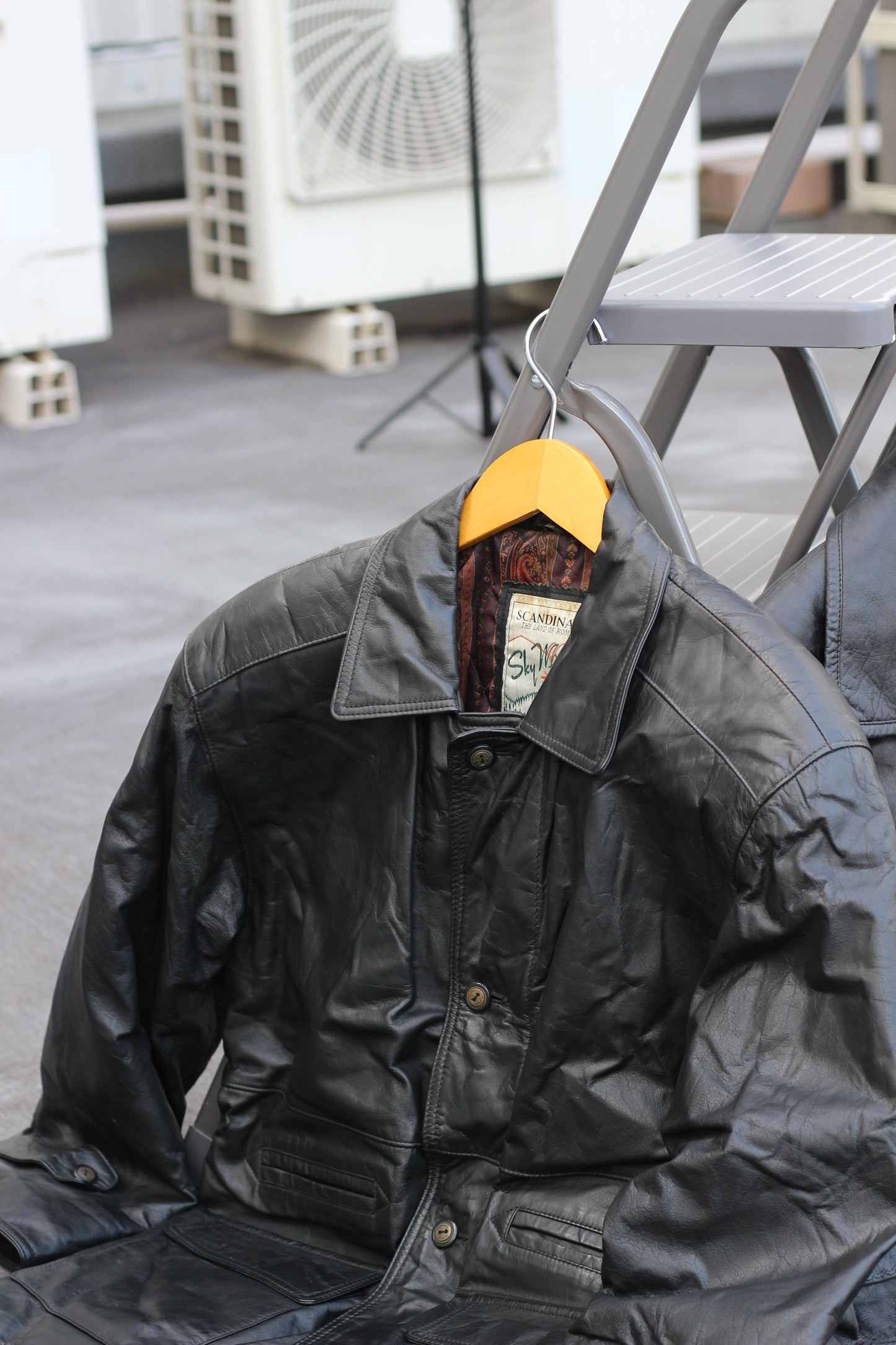 Men's Vintage Utility Leather Jacket x6点