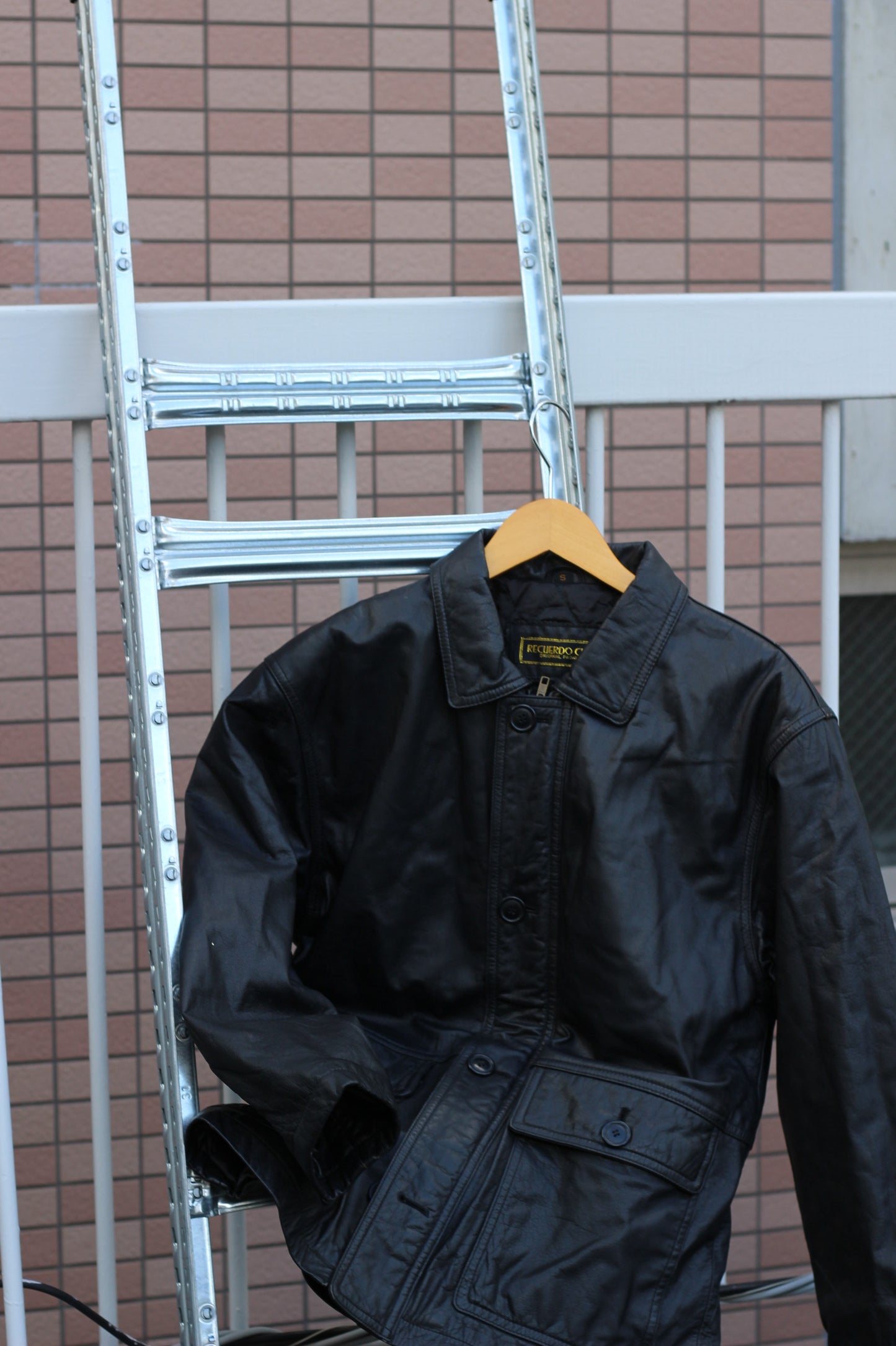 Men's Vintage Utility Leather Jacket x6点