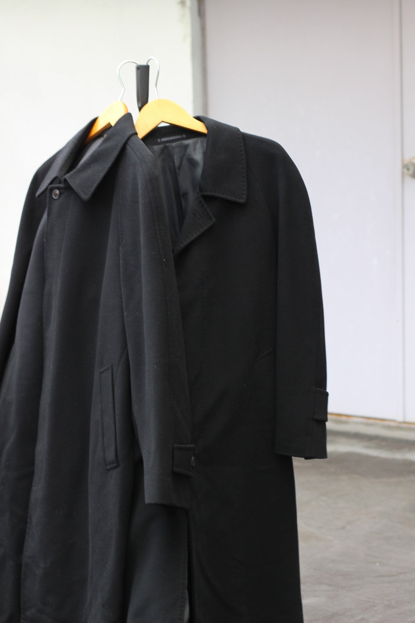 Men's 100% Cashmere Black Long Coat x5点
