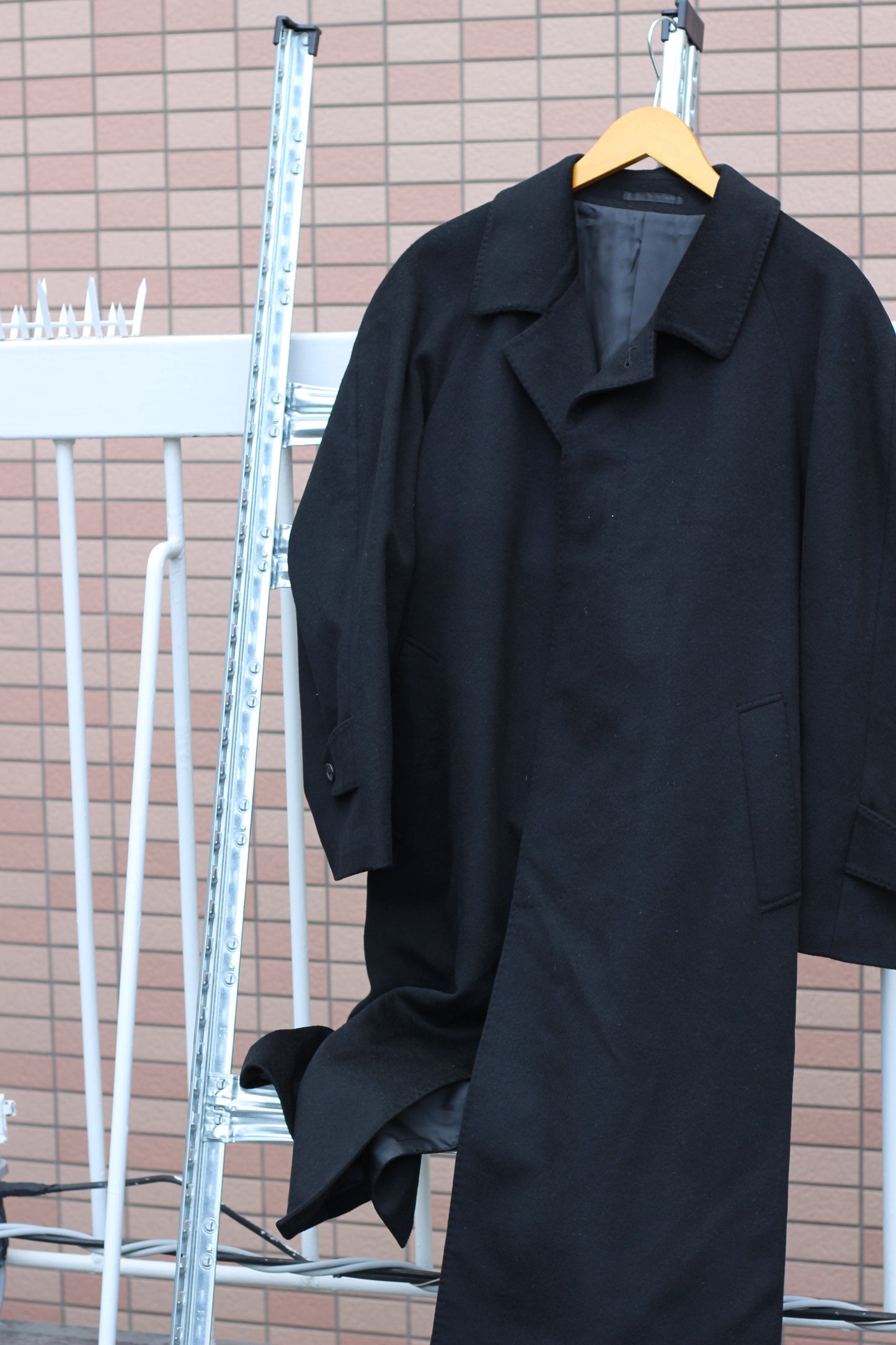 Men's 100% Cashmere Black Long Coat x5点