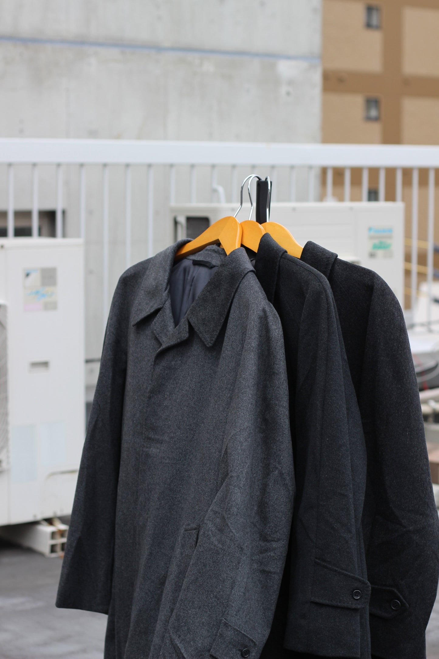 Men's 100% Cashmere Gray Coat x4点