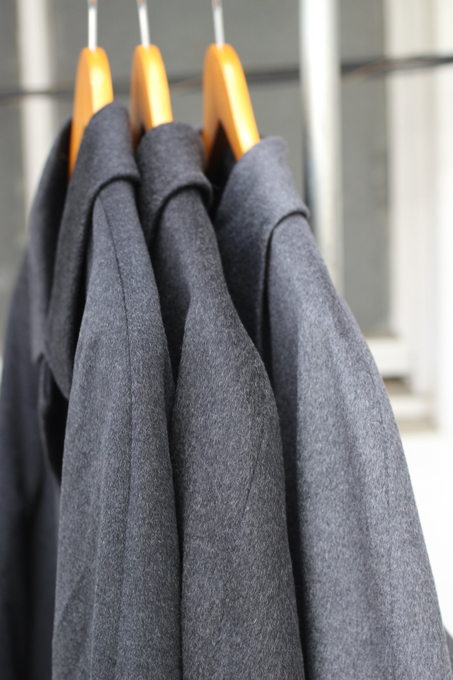 Men's 100% Cashmere Gray Coat x4点
