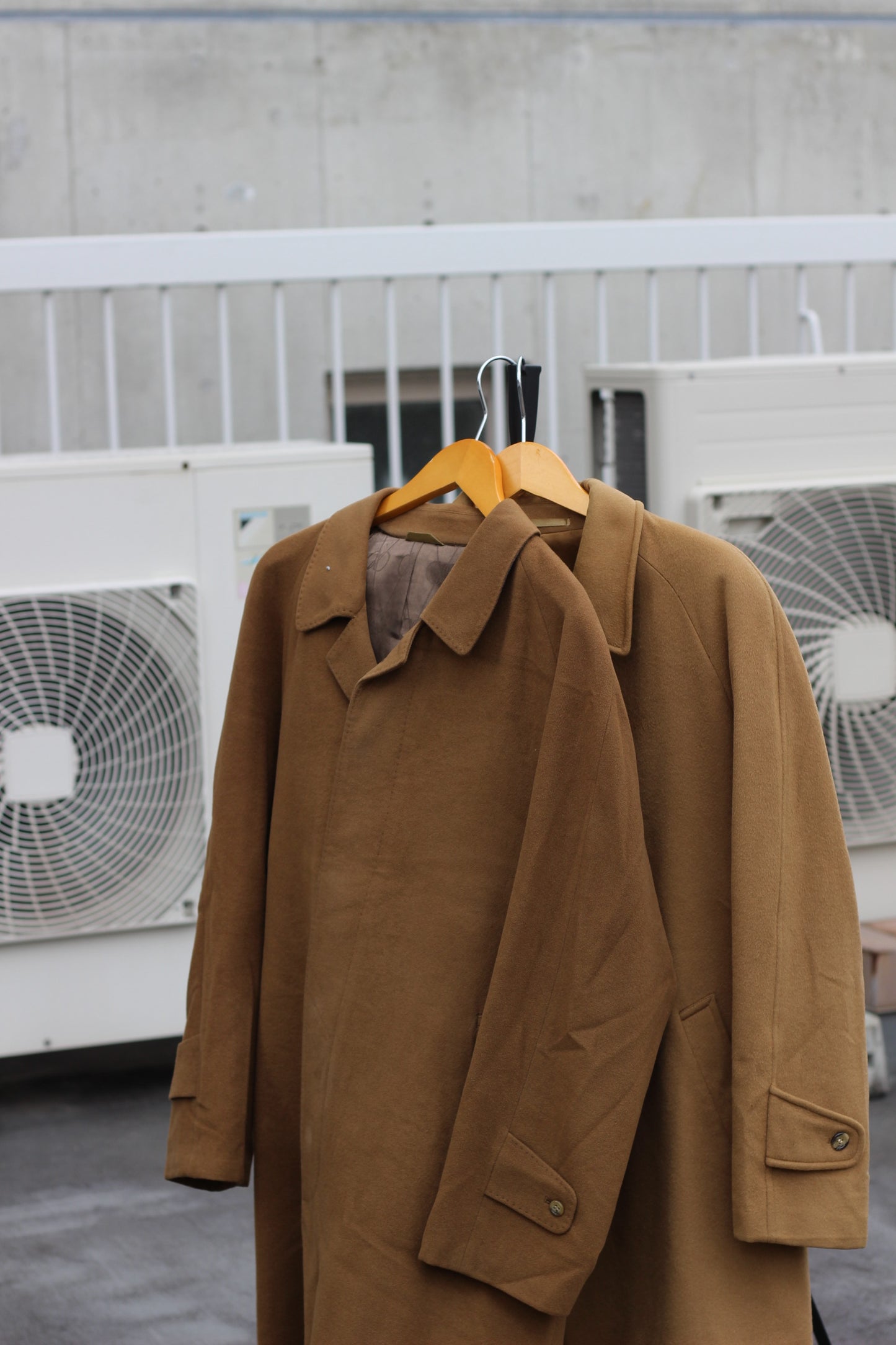 Men's 100% Cashmere Camel Coat x2点