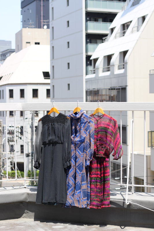 Vintage Sheer Long Sleeve One-Piece x3点
