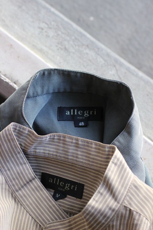 90's allegri Band Collar Long Sleeve Shirt x2点